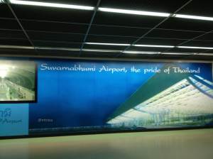 Actually arrived in Donmueang International Airport, but the advertisement of Suvarnabhumi has shown up here.